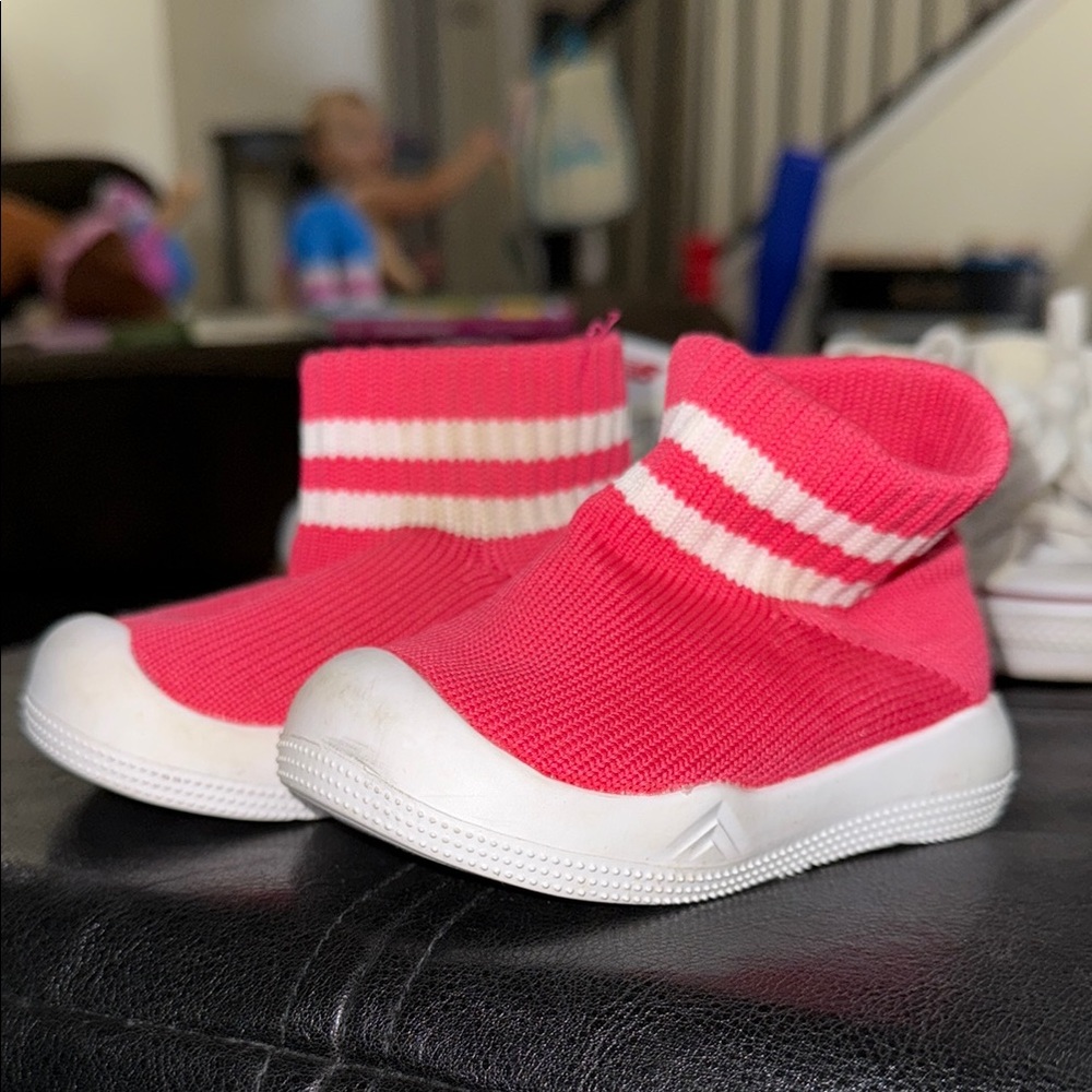 Kids Pink Slip-On Sneakers